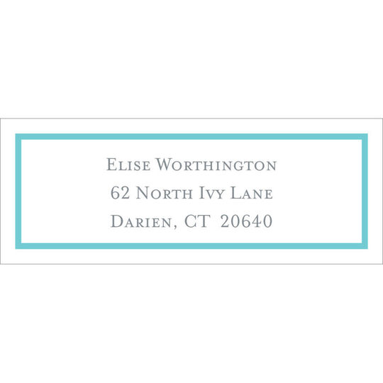 Classic Teal Return Address Labels